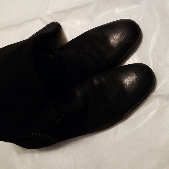 New Pedro Garcia Gavina Suede Grommet Boots Riding Distressed Suede Leather - Picture 3 of 12